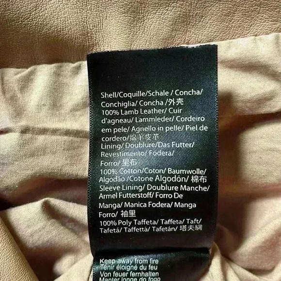 Muubaa 3/4 sleeve Leather Jacket, size 8 - Picture 4 of 4